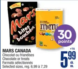 Jean Coutu MARS CANADA Chocolate or treats Selected sizes offer