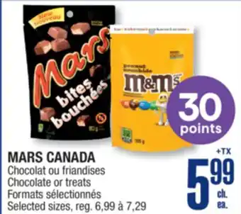 Jean Coutu MARS CANADA Chocolate or treats Selected sizes offer