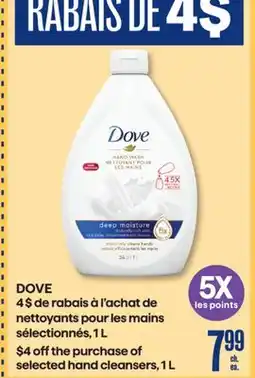 Jean Coutu DOVE selected hand cleansers offer
