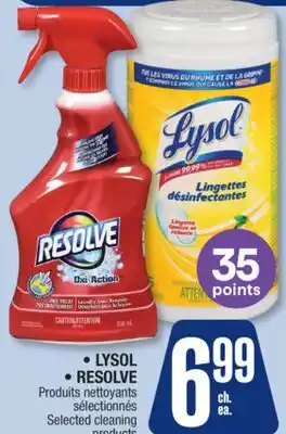 Jean Coutu LYSOL, RESOLVE Selected cleaning products offer