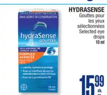 Jean Coutu HYDRASENSE Selected eye drops offer