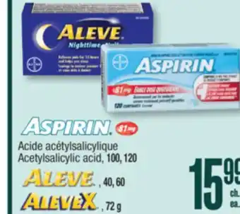 Jean Coutu ALEVE, ASPIRIN Acetylsalicylic acid offer