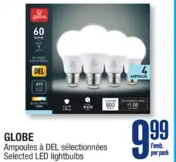 Jean Coutu GLOBE Selected LED lightbulbs offer
