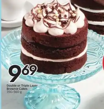 Double or triple layer Brownie cakes