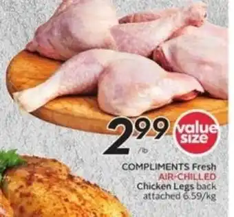 Safeway Compliments fresh air chilled chicken legs offer