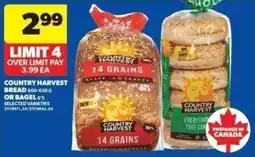 Real Canadian Superstore Country harvest bread or bagel offer