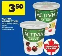 Real Canadian Superstore Activia yogurt tubs offer