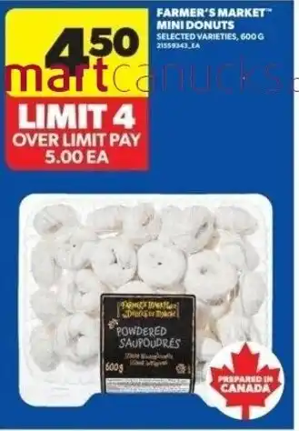 Real Canadian Superstore Farmer's market mini donuts offer