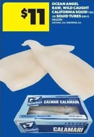 Real Canadian Superstore Ocean angel raw, wild caught california squid or squid tubes offer