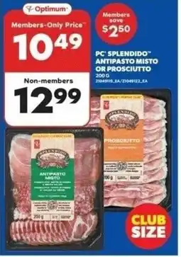 Real Canadian Superstore PC splendido antipasto misto or prosciutto offer