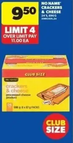 Real Canadian Superstore No name crackers & cheese offer