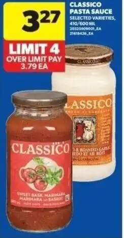Real Canadian Superstore Classico pasta sauce offer