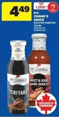 Real Canadian Superstore P.F. chang's sauce offer