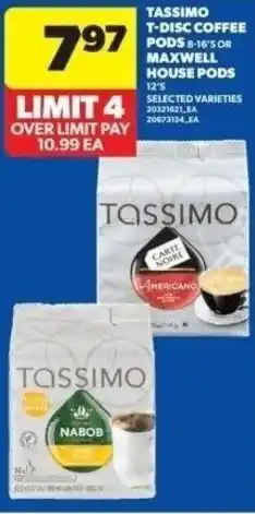 Real Canadian Superstore Tassimo t-disc coffee pods or maxwell house pods offer
