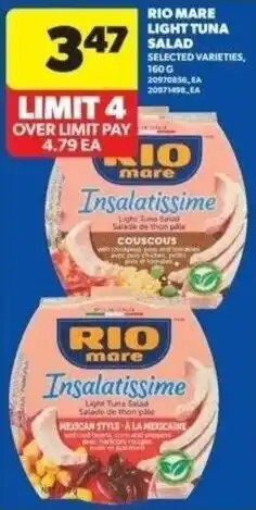 Real Canadian Superstore Rio mare light tuna salad offer