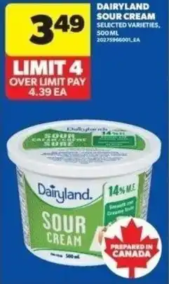 Real Canadian Superstore Dairyland sour cream offer