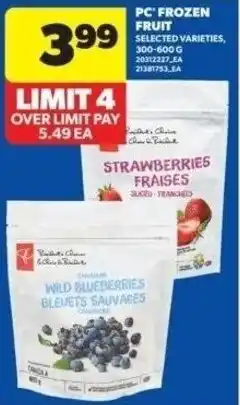 Real Canadian Superstore PC frozen fruit offer