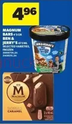 Real Canadian Superstore Magnum bars or ben & jerry's offer