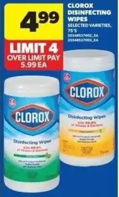 Real Canadian Superstore Clorox disinfecting wipes offer
