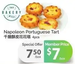 T&T Supermarket Napoleon portuguese tart offer