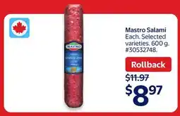 Walmart Mastro Salami offer
