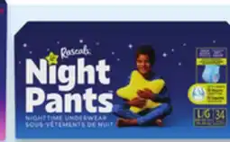 Walmart Rascals Boys' Night Pants Nighttime Underwear offer