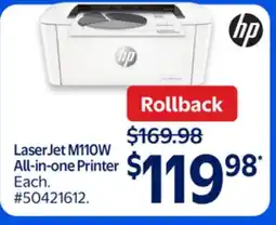 Walmart LaserJet M110W All-in-one Printer offer