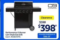 Walmart Performance 5-Burner Cart-Style Gas Grill offer