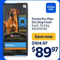 Walmart Purina Pro Plan Dry Dog Food offer