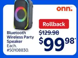 Walmart onn. Bluetooth Wireless Party Speaker offer