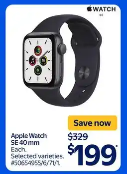 Walmart Apple Watch SE 40 mm offer