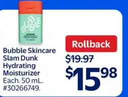 Walmart Bubble Skincare Slam Dunk Hydrating Moisturizer offer