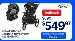 Walmart Graco FastAction Jogger LX Travel System offer