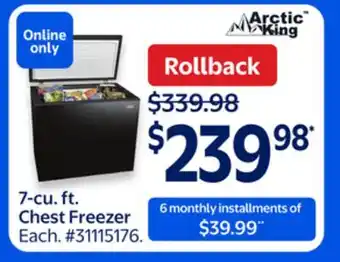 Walmart 7-cu. ft. Chest Freezer offer