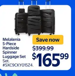 Walmart Melalenia 5-Piece Hardside Spinner Luggage Set offer