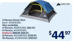 Walmart 3-Person Dome Tent offer
