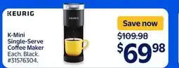 Walmart K-Mini Single-Serve Coffee Maker offer