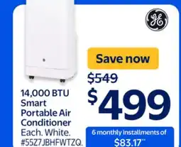 Walmart 14,000 BTU Smart Portable Air Conditioner offer
