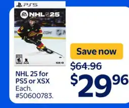 Walmart NHL 25 for PS5 or XSX offer