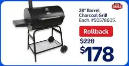 Walmart 28 Barrel Charcoal Grill offer