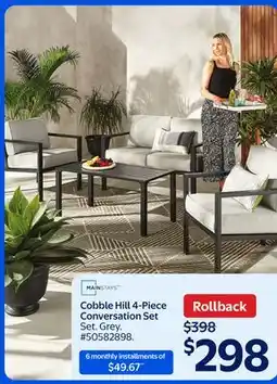 Walmart Cobble Hill 4-Piece Conversation Set offer