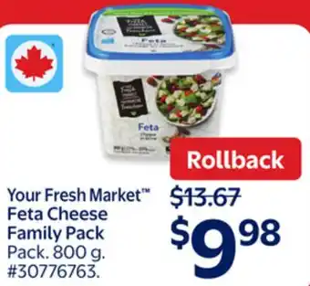 Walmart Your Fresh Market Feta Cheese Family Pack offer