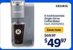 Walmart K—Iced Essentials Single-Serve Coffee Maker offer