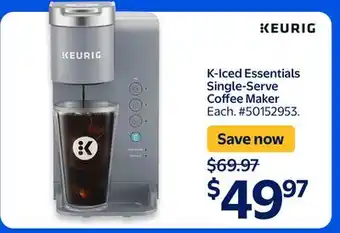 Walmart K—Iced Essentials Single-Serve Coffee Maker offer