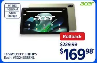 Walmart Tab M10 10.1 FHD IPS offer