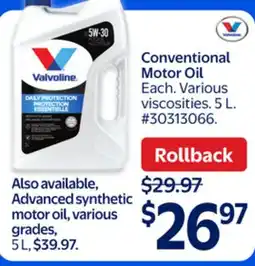 Walmart Conventional Motor Oil offer
