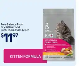 Walmart Pure Balance Pro+ Dry Kitten Food offer