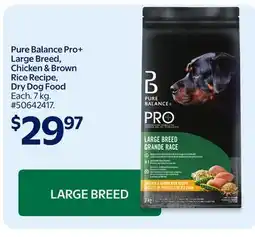 Walmart Pure Balance Pro+ Large Breed, Chicken & Brown Rice Recipe Dry Dog Food offer
