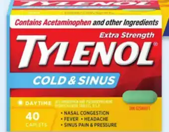 Walmart Tylenol Cold & Sinus 40s offer