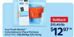 Walmart Your Fresh Market Coho Salmon 2-Piece Portions offer